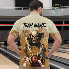 Load image into Gallery viewer, Custom Skeleton Bowling Team Shirt for Men Bowling Jersey Bowling Outfit Polo &amp; Quarter-Zip QZT987