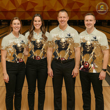 Load image into Gallery viewer, Custom Skeleton Bowling Team Shirt for Men Bowling Jersey Bowling Outfit Polo &amp; Quarter-Zip QZT987