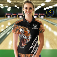 Load image into Gallery viewer, Tiger Bowling Shirt Custom Bowling Team Jersey for Women Bowling Outfit Polo &amp; 1/4-Zip QZT772