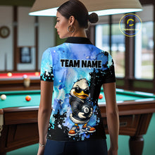 Load image into Gallery viewer, Custom Funny Duck Billiard Shirt for Women 8 Ball Billiard Team Jersey Pool Shirt Unisex BHT21