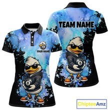 Load image into Gallery viewer, Custom Funny Duck Billiard Shirt for Women 8 Ball Billiard Team Jersey Pool Shirt Unisex BHT21