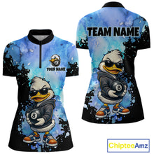 Load image into Gallery viewer, Custom Funny Duck Billiard Shirt for Women 8 Ball Billiard Team Jersey Pool Shirt Unisex BHT21
