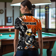 Load image into Gallery viewer, Personalized Orange Funny Duck Billiard Team Shirt for Women 8 Ball Billiard Jersey Pool Shirt Unisex BHT22