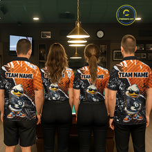 Load image into Gallery viewer, Personalized Orange Funny Duck Billiard Team Shirt for Women 8 Ball Billiard Jersey Pool Shirt Unisex BHT22