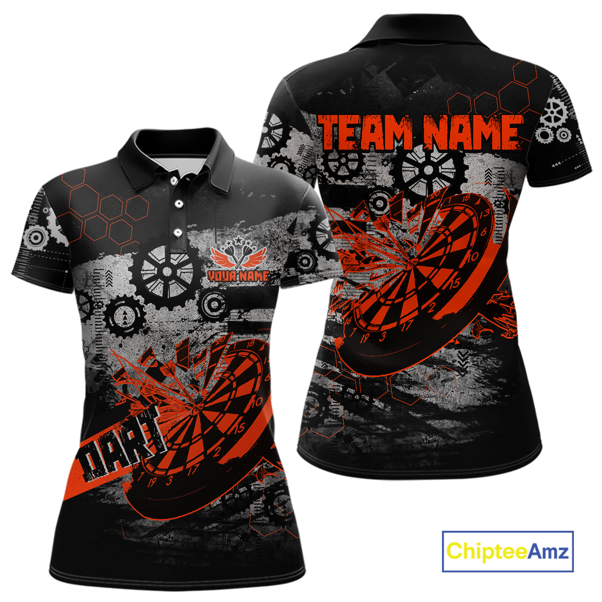 Custom Black & Red Dart Shirt for Team Polo & 1/4-Zip Dart Jersey for Women Dart Outfit Gifts DHT8