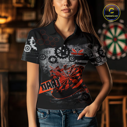 Custom Black & Red Dart Shirt for Team Polo & 1/4-Zip Dart Jersey for Women Dart Outfit Gifts DHT8