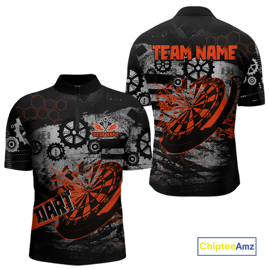Custom Black & Red Dart Shirt for Team Polo & 1/4-Zip Dart Jersey for Men Dart Outfit Gifts DHT8