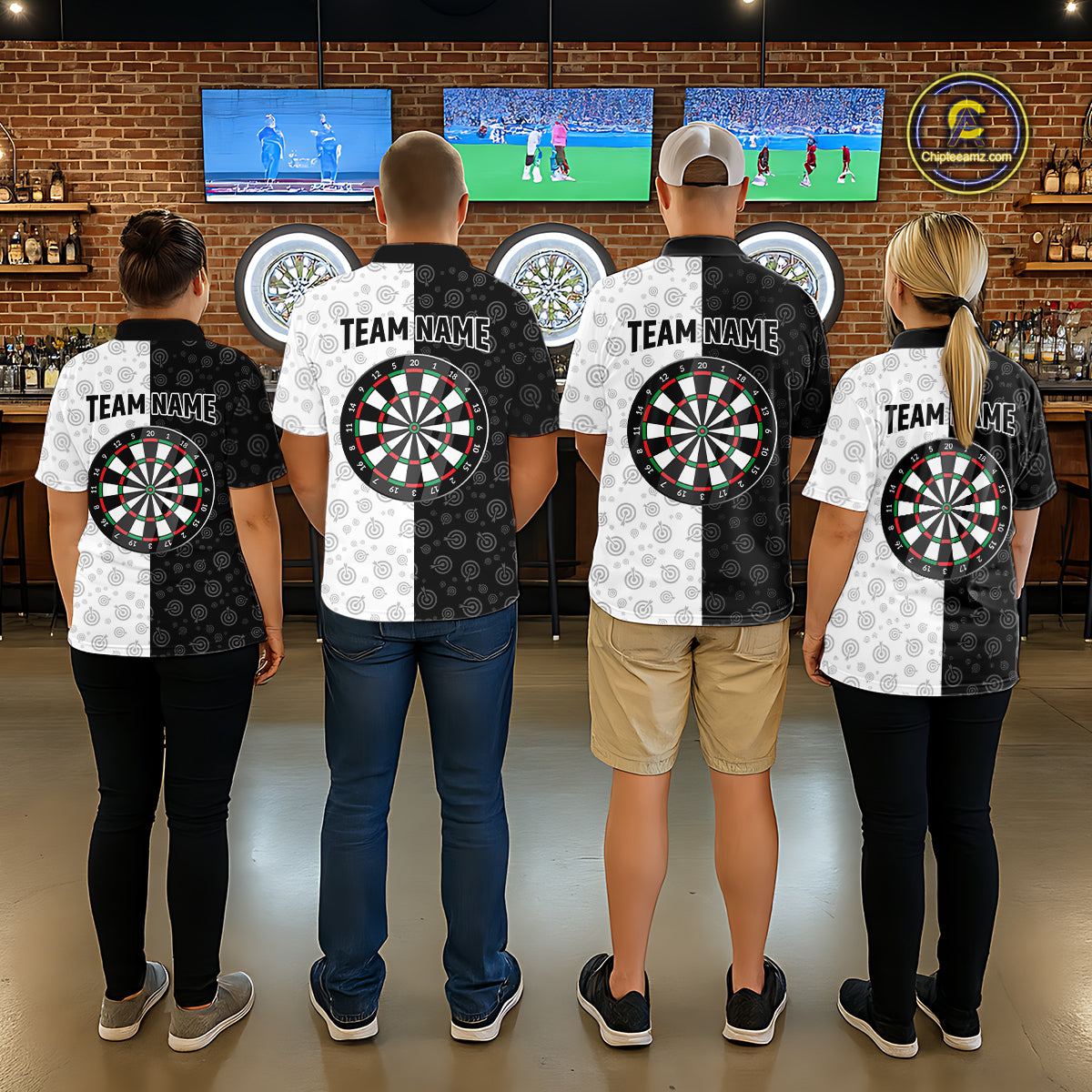 Custom Black & White Skull Dart Shirt for Men American Flag Dart Jersey for Team Dartboard Shirts Gift DHT10