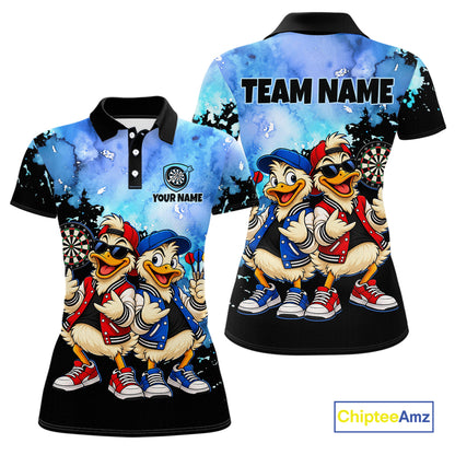 Custom Funny Chicken Darts Shirt for Women Buddy Dart Team Jersey Polo & Quarter-Zip DHT89