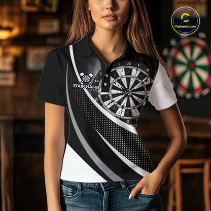 Personalized Grey Dart Shirt for Team Dart Jersey for Women Dartboard League Uniform DHT11