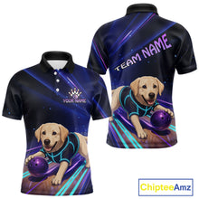Load image into Gallery viewer, Neon Funny Labrador Retriever Bowling Shirt for Men Custom Bowling Team Jersey Polo &amp; 1/4-Zip QZT992