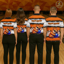 Load image into Gallery viewer, Custom Orange Wombat Bowling Shirt for Women Bowling League Jersey Polo &amp; 1/4-Zip Bowling Outfit QZT925