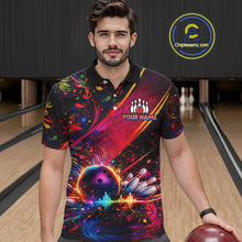 Load image into Gallery viewer, Custom Retro Music Bowling Shirt for Men Bowling Jersey Polo &amp; 1/4-Zip Bowling Tournament QZT954
