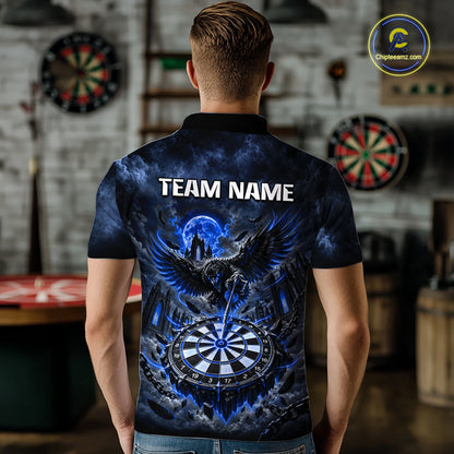 Custom Blue Raven Dart Shirt Moon Gothic Dart Team Jersey for Men DHT78