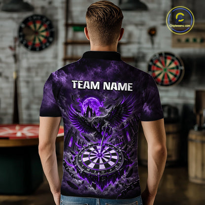 Custom Purple Raven Dart Shirt Moon Gothic Dart Team Jersey for Men DHT78