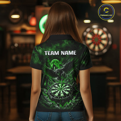 Custom Green Raven Dart Shirt Moon Gothic Dart Team Jersey for Women DHT78