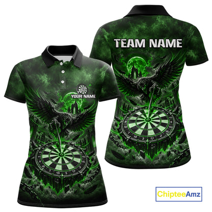 Custom Green Raven Dart Shirt Moon Gothic Dart Team Jersey for Women DHT78