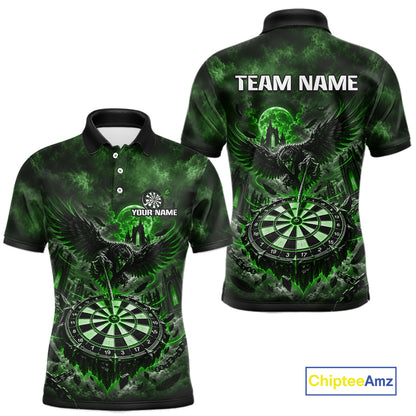 Custom Green Raven Dart Shirt Moon Gothic Dart Team Jersey for Men DHT78