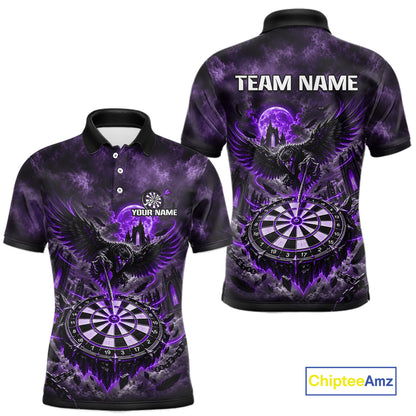 Custom Purple Raven Dart Shirt Moon Gothic Dart Team Jersey for Men DHT78