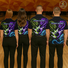Load image into Gallery viewer, Multicolor Dragon Bowling Shirt for Women Custom Bowling Jersey Polo &amp; 1/4-Zip QZT1051