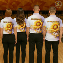Load image into Gallery viewer, Custom Gradient Sunflower Bowling Shirt for Women Bowling Team Jersey Polo &amp; Quarter-Zip QZT963