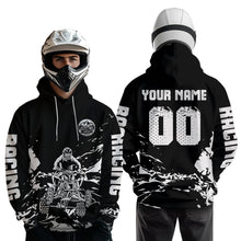 Load image into Gallery viewer, Custom Black &amp; White Quad Bike Hoodie ATV Motocross Hoodie for Men Women Youth Extreme Off-Road Sweatshirt MHT202