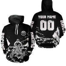 Load image into Gallery viewer, Custom Black &amp; White Quad Bike Hoodie ATV Motocross Hoodie for Men Women Youth Extreme Off-Road Sweatshirt MHT202