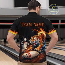 Load image into Gallery viewer, Personalized Tiger Bowling Shirt Orange Funny Bowling Team League Jersey for Men QZT832