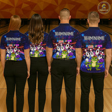 Load image into Gallery viewer, Custom Funny Frog Bowling Shirt for Men Polo &amp; Quarter-Zip Bowling Team Jersey League QZT1006