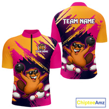 Load image into Gallery viewer, Colorful sports jersey with cartoon beaver design and 'Team Name' text on a white background.