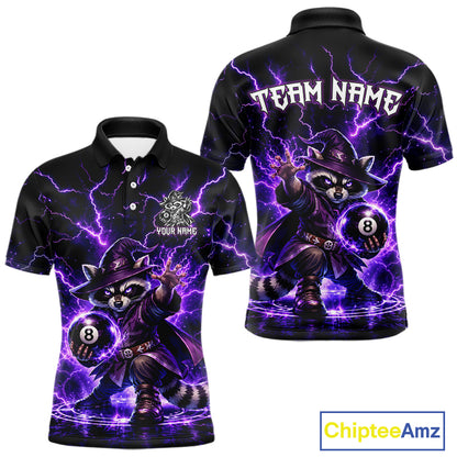 Custom Wizard Raccoon 8 Ball Billiard Shirt Pool Billiard Jersey for Men BHT124