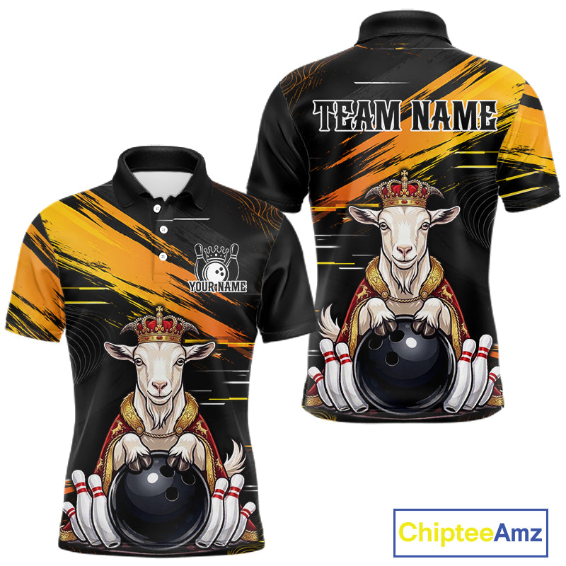 Custom King Goat Bowling Shirt for Men Crown Bowling Team Jersey QZT1272