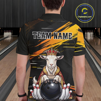 Custom King Goat Bowling Shirt for Men Crown Bowling Team Jersey QZT1272