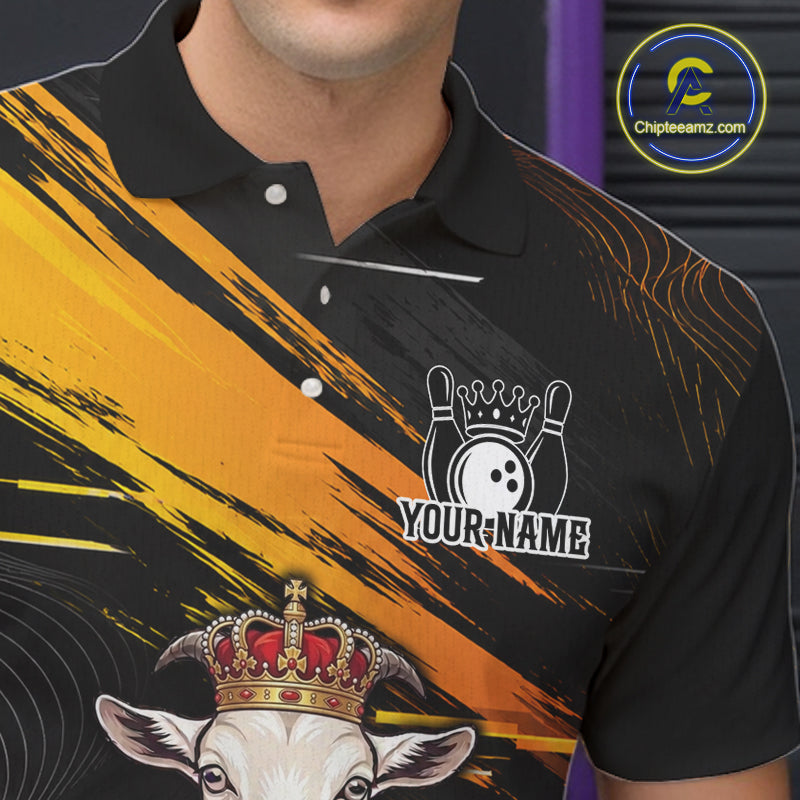 Custom King Goat Bowling Shirt for Men Crown Bowling Team Jersey QZT1272