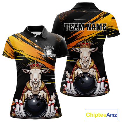Custom King Goat Bowling Shirt for Women Crown Bowling Team Jersey QZT1272
