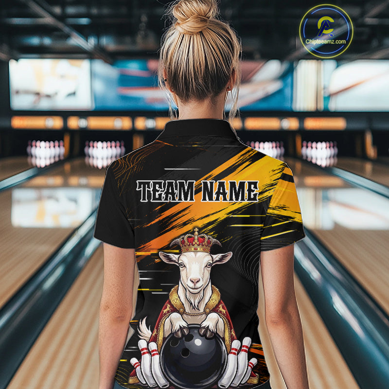 Custom King Goat Bowling Shirt for Women Crown Bowling Team Jersey QZT1272