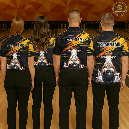 Custom King Goat Bowling Shirt for Men Crown Bowling Team Jersey QZT1272