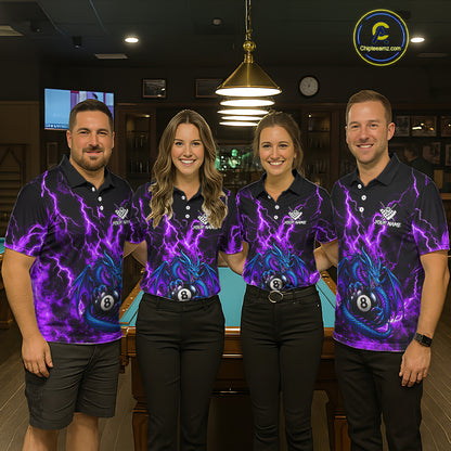 Custom Wizard Raccoon 8 Ball Billiard Shirt Pool Billiard Jersey for Women BHT124