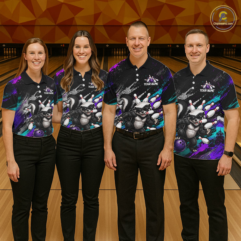 Custom Funny Honey Badger Bowling Shirt for Women Bowling Team Jersey Bowling Outfit QZT1201