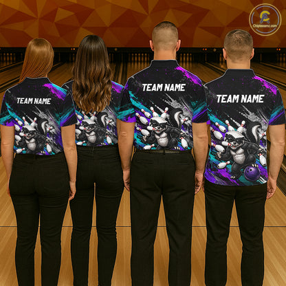 Custom Funny Honey Badger Bowling Shirt for Women Bowling Team Jersey Bowling Outfit QZT1201