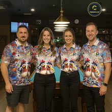 Load image into Gallery viewer, Custom Funny Chicken Billiard Shirt for Men Colorful 8 Ball &amp; 9 Ball Shirt Buddy Billiard Jersey BHT42