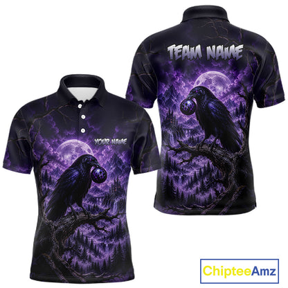 Custom Midnight Raven Bowling Shirt Bowling Team Jersey for Men QZT1299