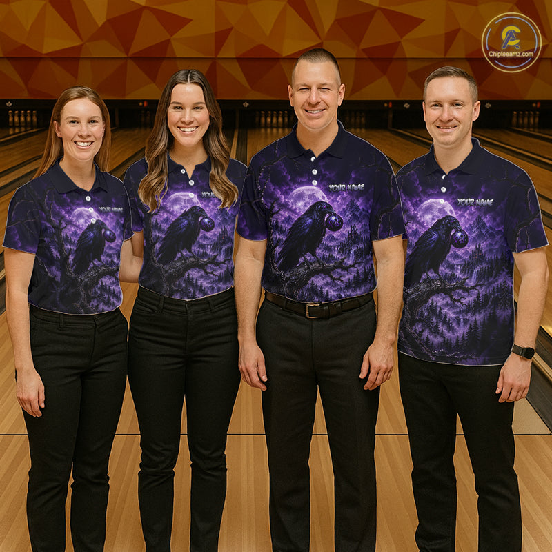 Custom Midnight Raven Bowling Shirt Bowling Team Jersey for Women QZT1299