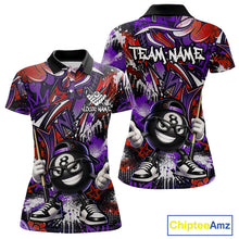 Load image into Gallery viewer, Red and purple polo shirt with cartoon character design and 'Team Name' text, featuring the brand 'Chiptee Amz'.