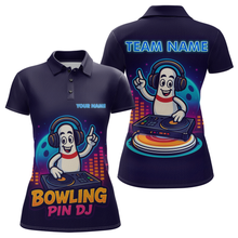 Load image into Gallery viewer, Funny Bowling Pins Music Shirt Custom Neon Bowling Jersey for Women Polo &amp; 1/4 Zip Bowling Gift QZT790