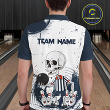Load image into Gallery viewer, Skeleton Bowling Team Shirt for Men Personalized Funny Bowling Team Jersey Polo &amp; 1/4-Zip QZT818