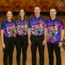 Load image into Gallery viewer, Colorful Autism Bear Bowling Shirt Custom Bowling Jersey League for Women Polo &amp; 1/4-Zip QZT1052