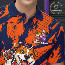 Load image into Gallery viewer, Custom Pitbull Bowling Shirt for Men Bowling Team Jersey Polo &amp; Quarter-Zip QZT1002