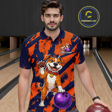 Load image into Gallery viewer, Custom Pitbull Bowling Shirt for Men Bowling Team Jersey Polo &amp; Quarter-Zip QZT1002