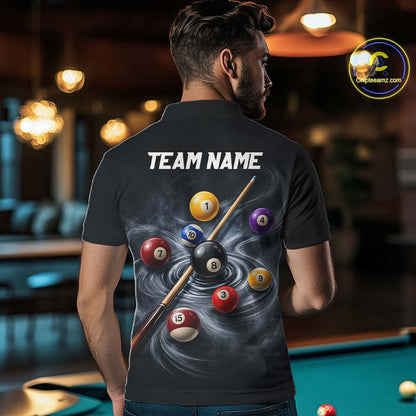 Personalized Billiard Shirts for Men Custom Smoke Billiard Jersey Polo & 1/4-Zip BHT169